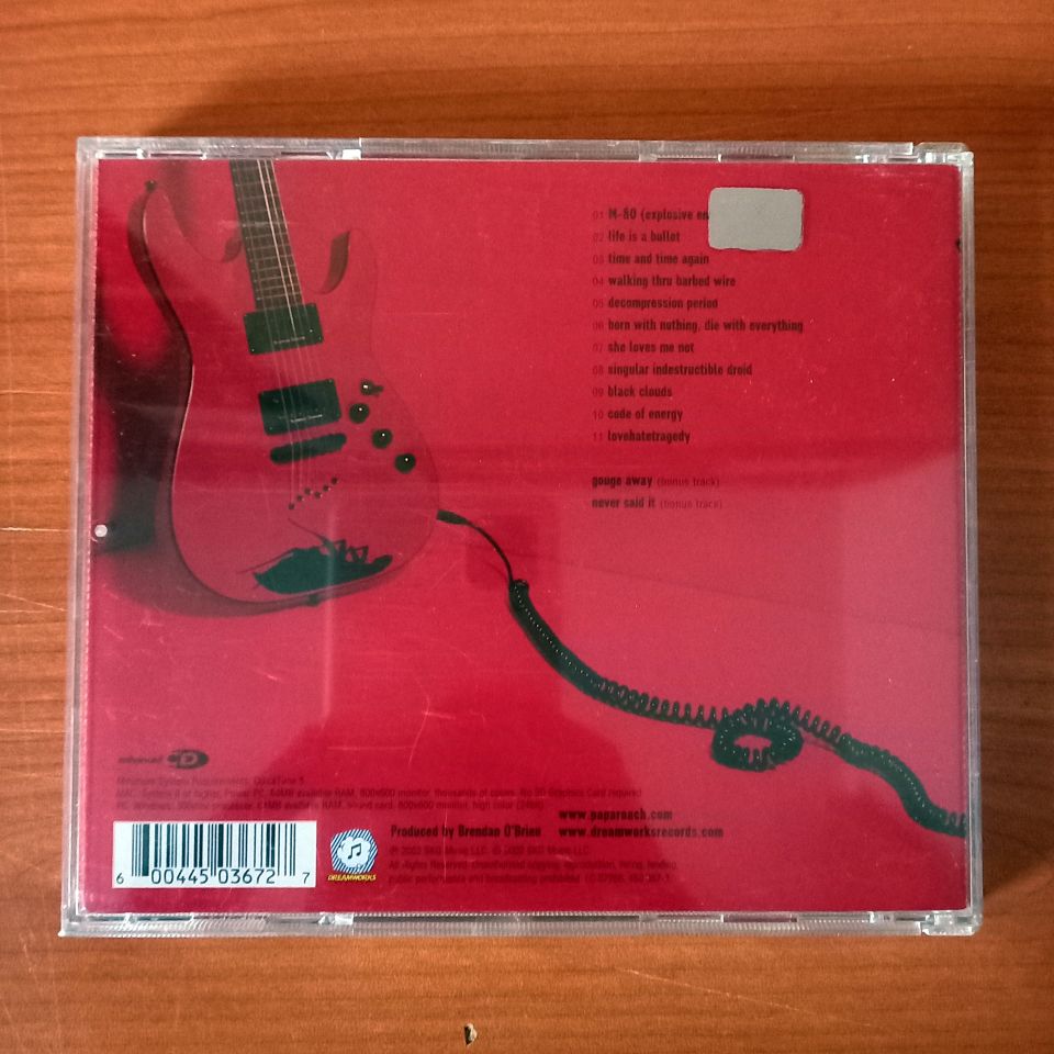 PAPA ROACH – LOVEHATETRAGEDY (2002) - CD 2.EL