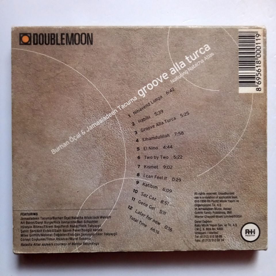 GROOVE ALLA TURCA - BURHAN ÖÇAL & JAMAALADEEN TACUMA / FEATURING NATACHA ATLAS (1999) - CD 2.EL