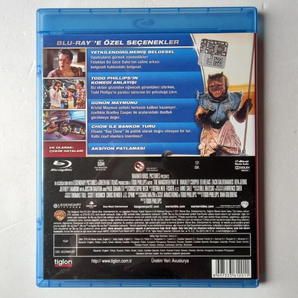 THE HANGOVER PART II / FELEKTEN BİR GECE DAHA - BLU-RAY 2.EL