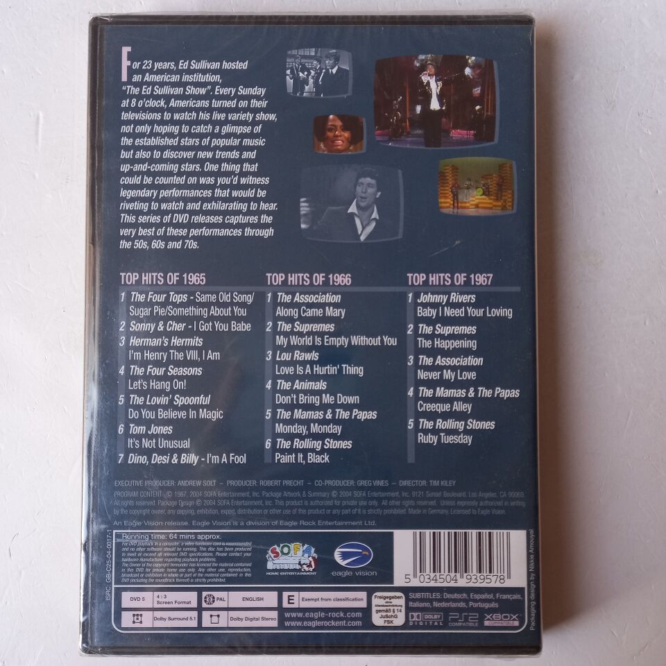 ED SULLIVAN'S ROCK 'N' ROLL CLASSICS - CHART TOPPERS '65/'66/'67 (2004) - DVD AMBALAJINDA SIFIR