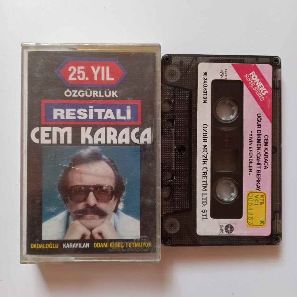 CEM KARACA - ÖZGÜRLÜK RESİTALİ / 25. YIL (1990) - KASET 2.EL