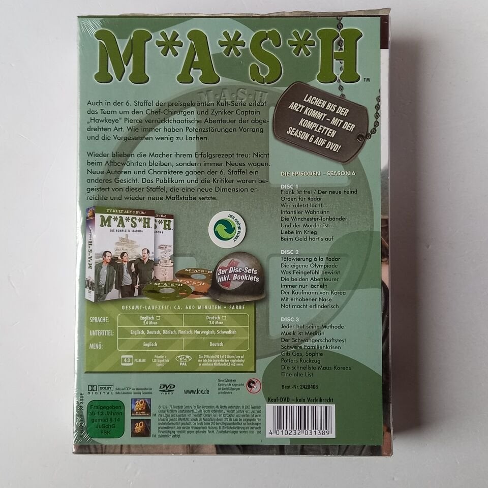M*A*S*H - THE COMPLETE SEASON 6 - 3DVD AMBALAJINDA SIFIR