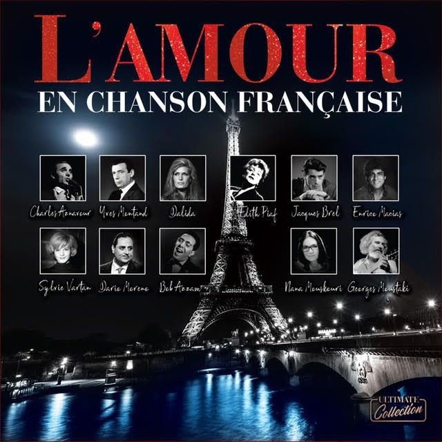L'AMOUR EN CHANSON FRANCAISE - V/A MOUSKOURI MACIAS MONTAND DALIDA MORENO PIAF AZNAVOUR BREL (2020) - LP COMPILATION SIFIR PLAK
