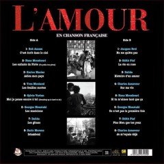 L'AMOUR EN CHANSON FRANCAISE - V/A MOUSKOURI MACIAS MONTAND DALIDA MORENO PIAF AZNAVOUR BREL (2020) - LP COMPILATION SIFIR PLAK
