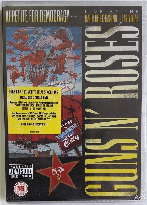 GUNS N' ROSES - APPETITE FOR DEMOCRACY LIVE AT THE HARD ROCK CASINO - LAS VEGAS (2014) - 2CD+DVD SIFIR