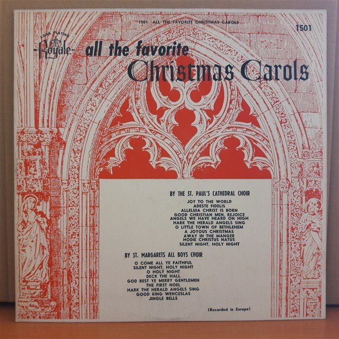 ALL THE FAVORITE CHRISTMAS CAROLS - ST. PAUL'S CATHEDRAL CHOIR (1952) - LP 2.EL PLAK