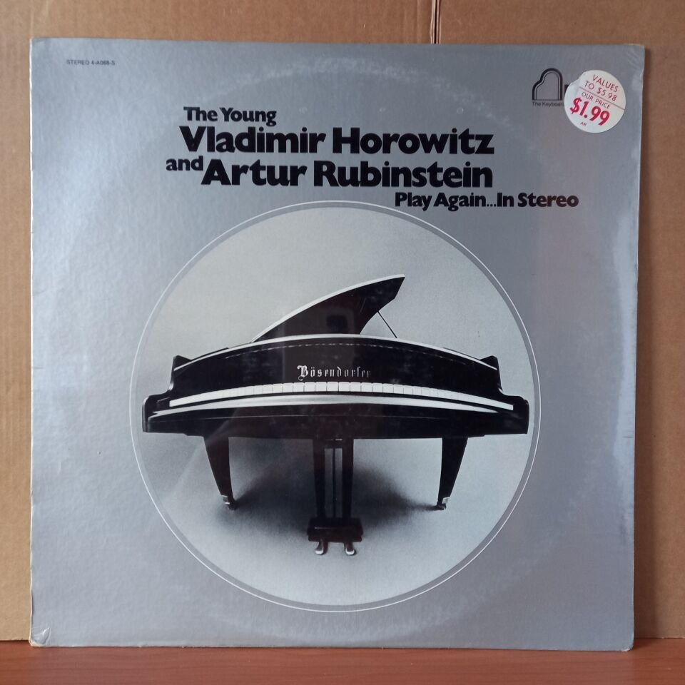 THE YOUNG VLADIMIR HOROWITZ AND ARTUR RUBINSTEIN PLAY AGAIN IN STEREO / BACH, CHOPIN, RACHMANINOFF, ALBENIZ, LISZT - LP DÖNEM BASKISI SIFIR PLAK