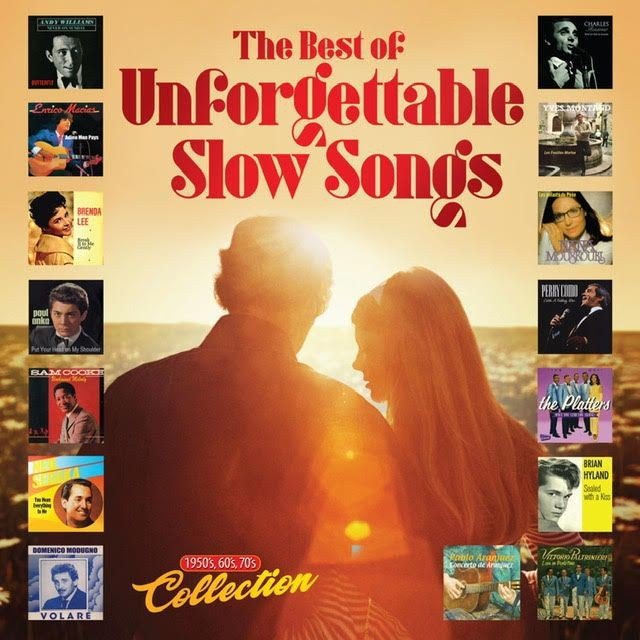 BEST OF UNFORGETTABLE SLOW SONGS - V/A AZNAVOUR MACIAS SEDAKA MOUSKOURI  MODUGNO COMO ANKA (2020) - LP COMPILATION SIFIR PLAK
