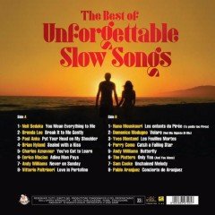 BEST OF UNFORGETTABLE SLOW SONGS - V/A AZNAVOUR MACIAS SEDAKA MOUSKOURI  MODUGNO COMO ANKA (2020) - LP COMPILATION SIFIR PLAK