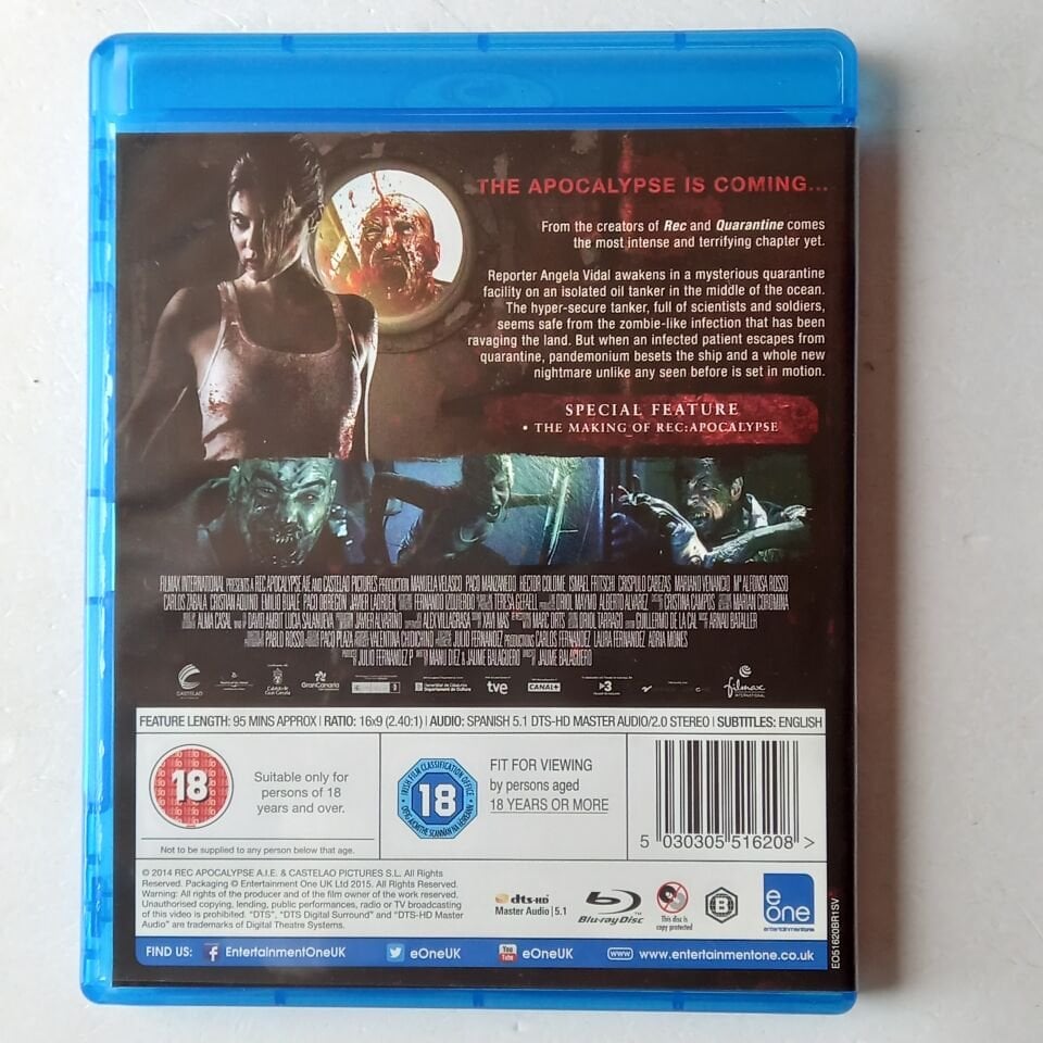 REC: APOCALYPSE - JAVIER BOTET, MANUELA VELASCO - BLU-RAY 2.EL
