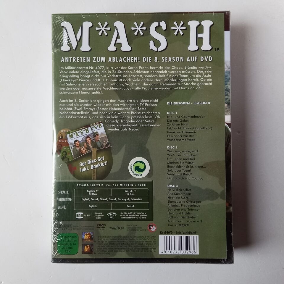 M*A*S*H - THE COMPLETE SEASON 8 - 3DVD AMBALAJINDA SIFIR
