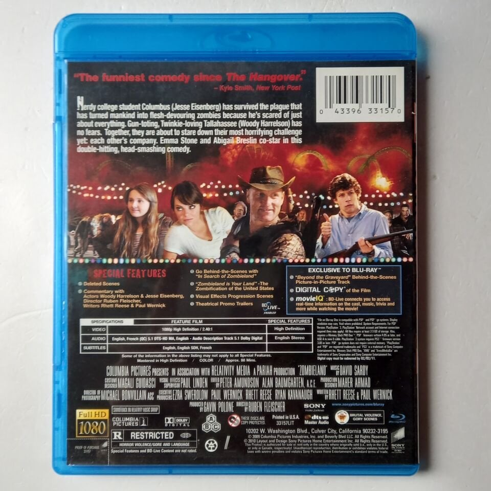 ZOMBIELAND - WOODY HARRELSON, JESSE EISENBERG, EMMA STONE - 2 DİSK BLU-RAY 2.EL