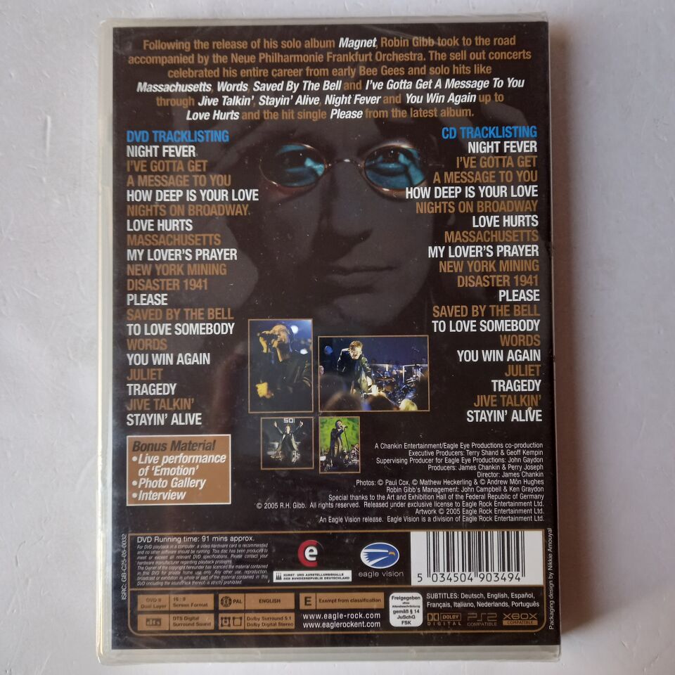 ROBIN GIBB WITH THE NEUE PHILHARMONIE FRANKFURT ORCHESTRA – LIVE (2005) - DVD + CD AMBALAJINDA SIFIR