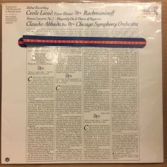 RACHMANINOFF PIANO CON.NO.2 CECILE LICAD CLAUDIO ABBADO 1983 2.EL PLAK