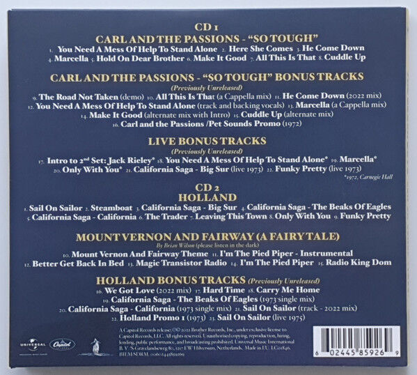 THE BEACH BOYS – SAIL ON SAILOR 1972 (2022) - 2CD REMASTERED REISSUE DELUXE EDITION DIGISLEEVE AMBALAJINDA SIFIR
