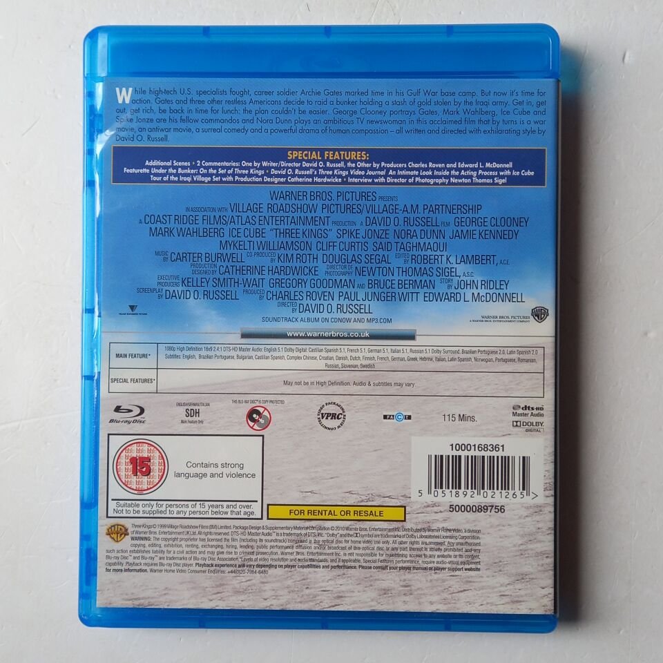 THREE KINGS - DAVID O. RUSSELL, GEORGE CLOONEY, MARK WAHLBERG, ICE CUBE - BLU-RAY 2.EL