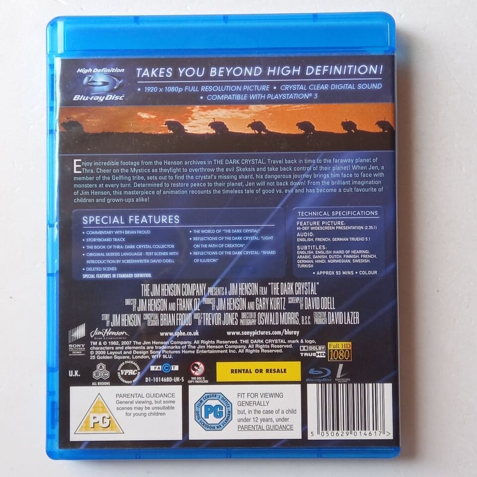 THE DARK CRYSTAL - JIM HENSON, FRANK OZ, KATHRYN MULLEN - BLU-RAY 2.EL