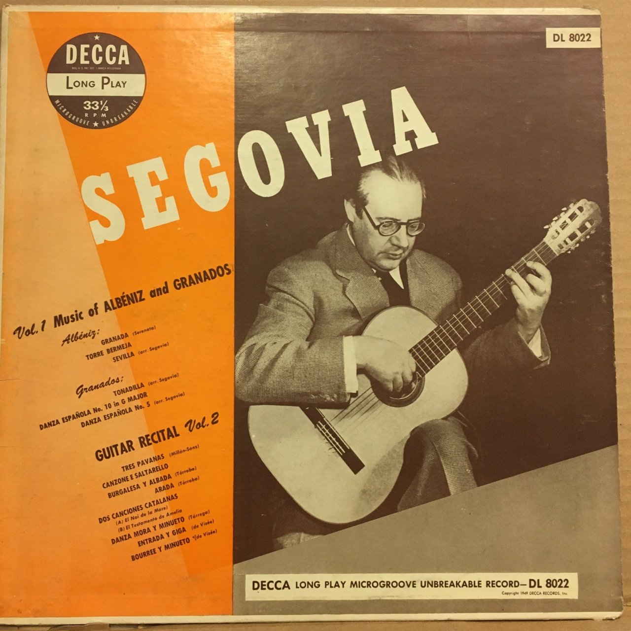 ANDRES SEGOVIA - MUSIC OF ALBENIZ & GRANADOS, GUITAR RECITAL (1949) 2.EL PLAK