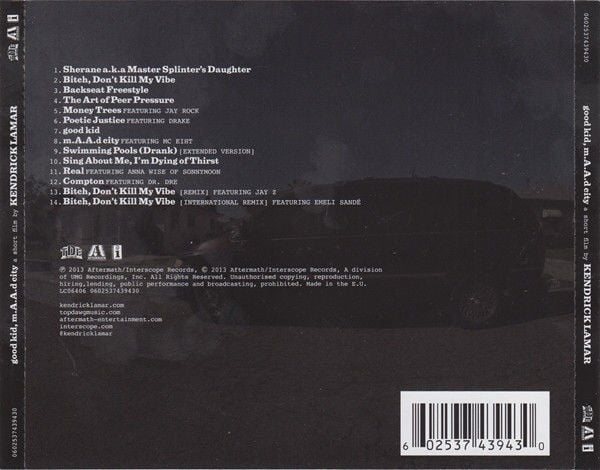 KENDRICK LAMAR – GOOD KID, M.A.A.D CITY (2012) - CD JEWEL CASE AMBALAJINDA SIFIR