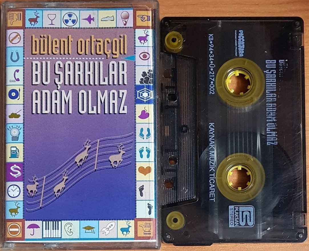 BÜLENT ORTAÇGİL - BU ŞARKILAR ADAM OLMAZ (1994) - PICCATURA / KAYNAK MÜZİK KASET 2.EL