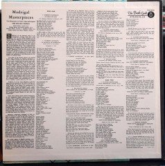 MADRIGAL MASTERPIECES, THE DELLER CONSORT, ALFRED DELLER - PLAK 2.EL
