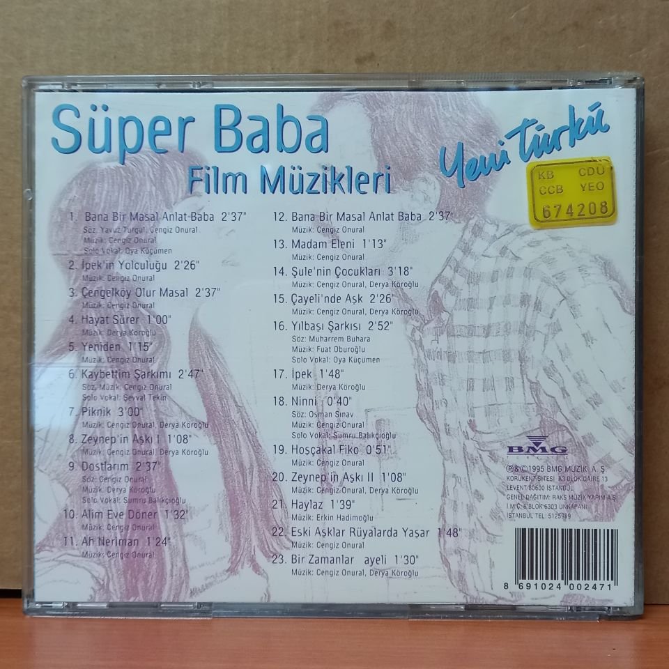 SÜPER BABA FİLM MÜZİKLERİ / YENİ TÜRKÜ (1995) - CD 2.EL