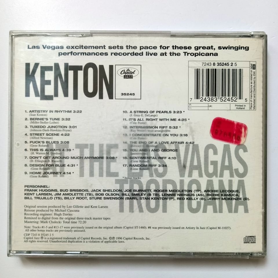 STAN KENTON – AT THE LAS VEGAS TROPICANA (1996) - CD 2.EL