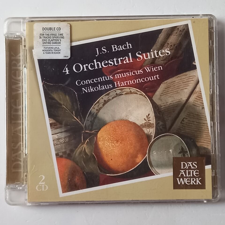 J.S. BACH: 4 ORCHESTRAL SUITES - CONCENTUS MUSICUS WIEN, NIKOLAUS HARNONCOURT (1970) - 2CD SUPER JEWEL BOX 2008 REISSUE 2.EL