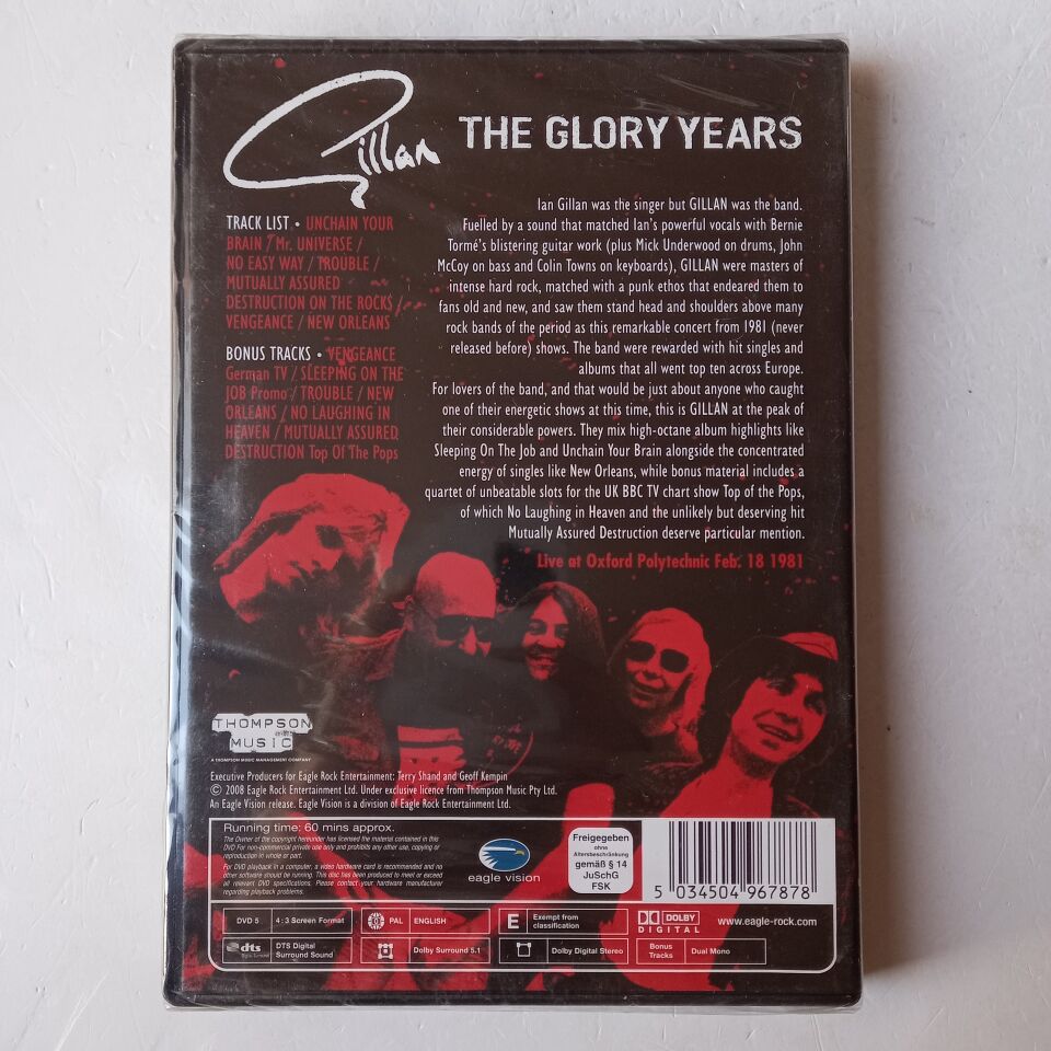 GILLAN – THE GLORY YEARS (2008) - DVD AMBALAJINDA SIFIR