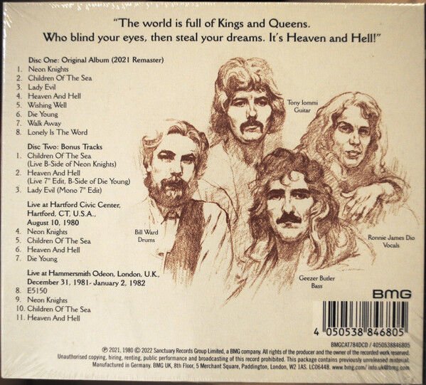 BLACK SABBATH – HEAVEN AND HELL (1980) - 2CD REMASTERED 2022 REISSUE DELUXE EDITION DIGIPAK AMBALAJINDA SIFIR