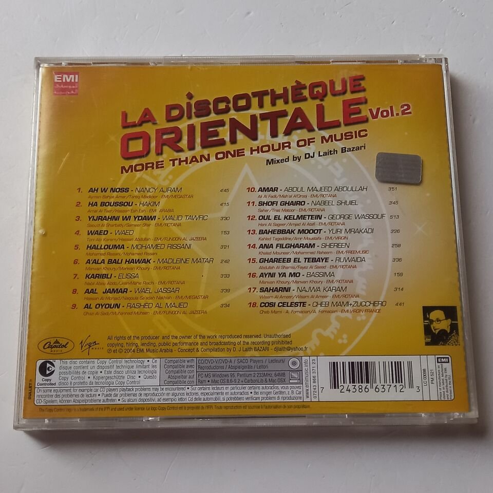 LA DISCOTHEQUE ORIENTALE VOL. 2 (2004) - CD 2.EL