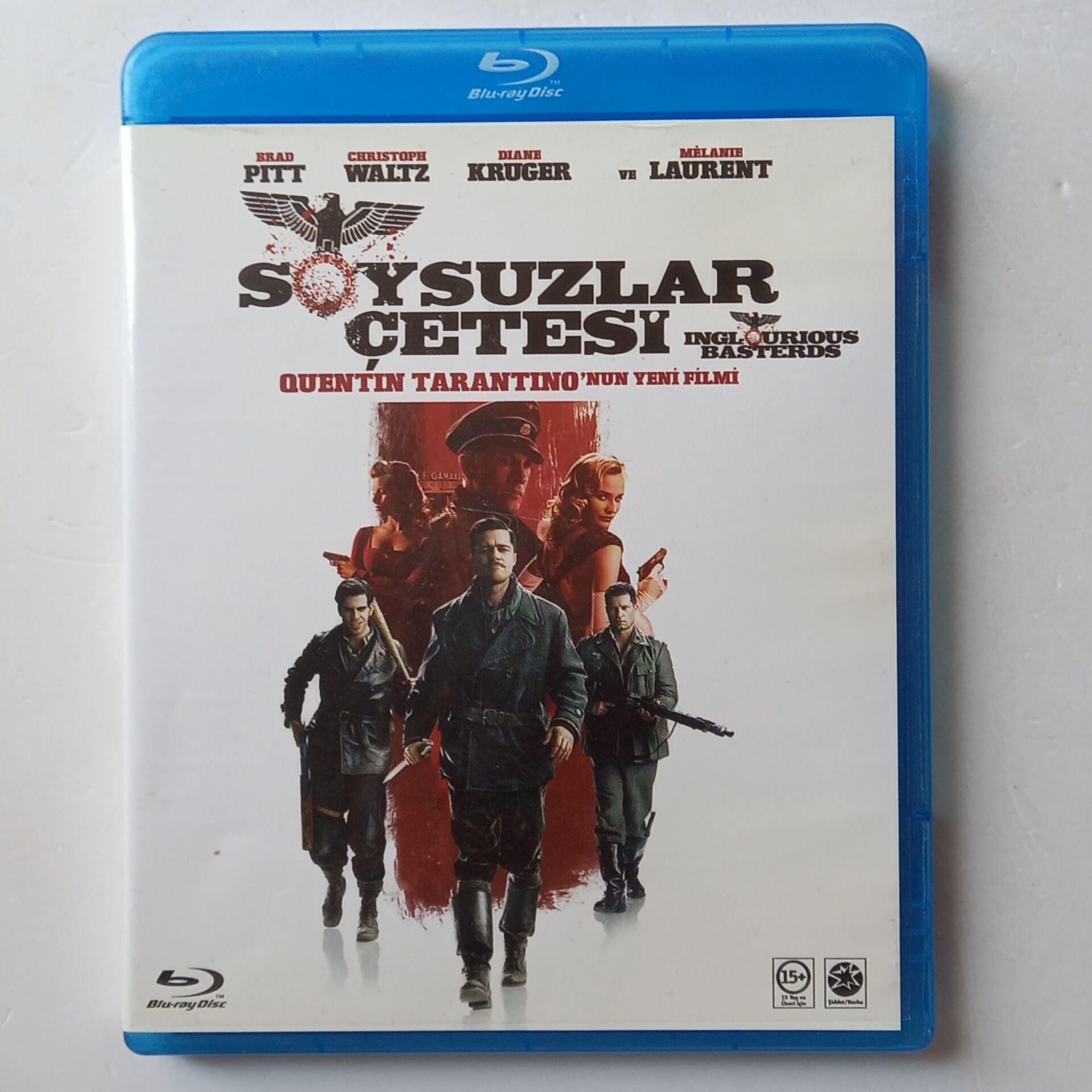 SOYSUZLAR ÇETESİ / INGLOURIOUS BASTERDS - QUENTIN TARANTINO, BRAD PITT, MELANIE LAURENT, CHRISTOPH WALTZ - BLU-RAY 2.EL