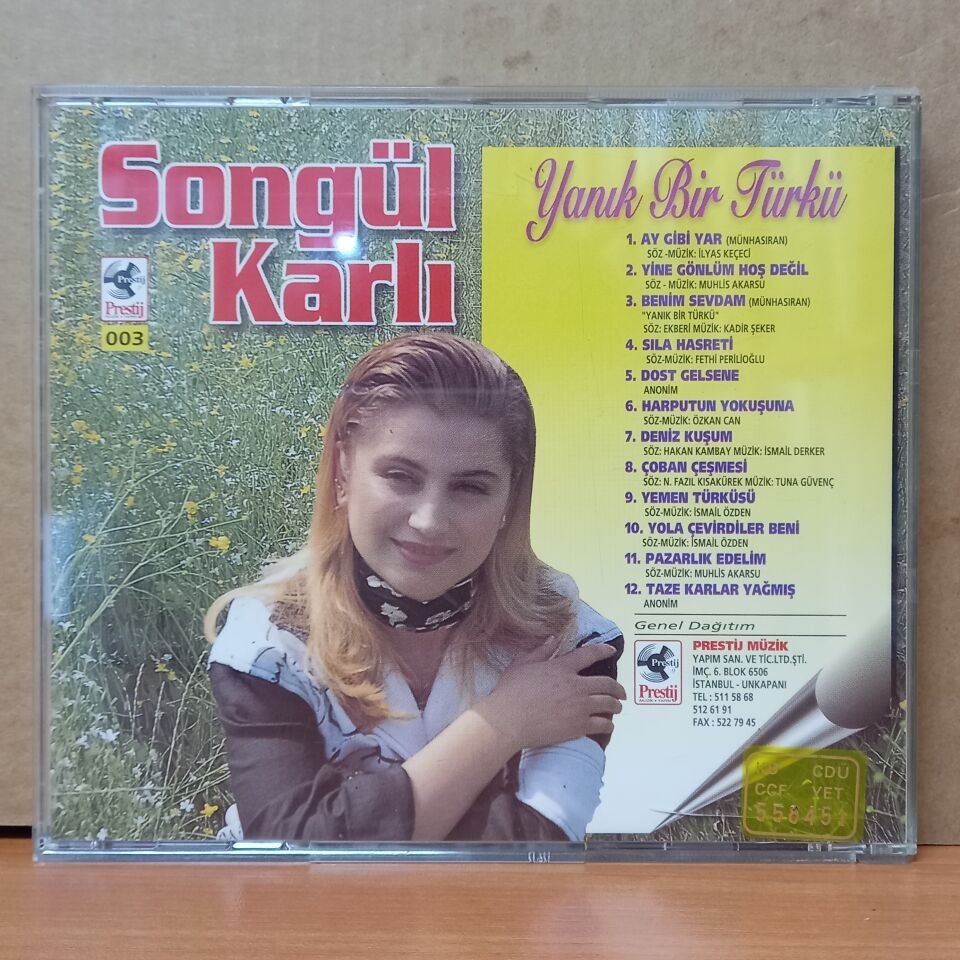 SONGÜL KARLI - YANIK BİR TÜRKÜ (1996) - CD 2.EL