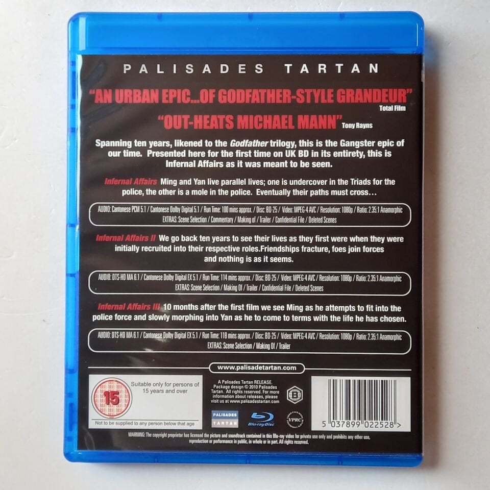 INFERNAL AFFAIRS TRILOGY - ANTHONY CHAU-SANG WONG, ERIC TSANG - 3 DİSK BLU-RAY 2.EL