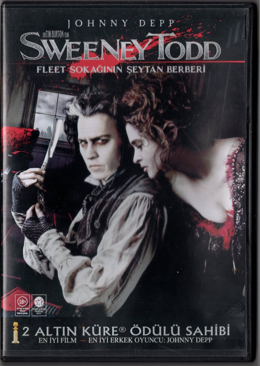 SWEENEY TODD FLEET SOKAĞININ ŞEYTAN BERBERİ - JOHNNY DEPP - HELENA BONHAM CARTER - SACHA BARON COHEN - TIM BURTON - DVD 2.EL