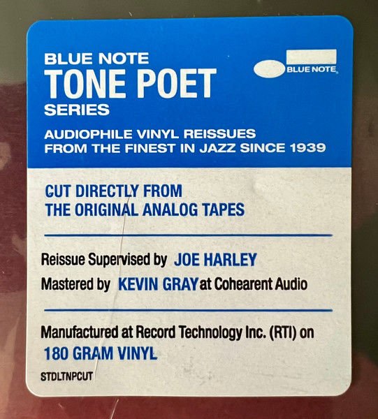 KENNY DORHAM & JACKIE MCLEAN - INTA SOMETHIN' (1962) - LP BLUE NOTE TONE POET SERIES 180GR 2024 EDITION SIFIR PLAK