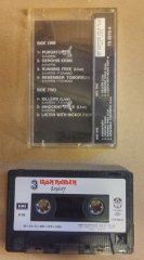 IRON MAIDEN PURGATORY (1990) CASSETTE MADE IN TURKEY PAPER LABEL YELLOW BANDEROLE ''USED''