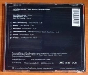 JOHN ABERCROMBIE / DAVE HOLLAND / JACK DEJOHNETTE - GATEWAY (1975) - CD ECM RECORDS 2.EL