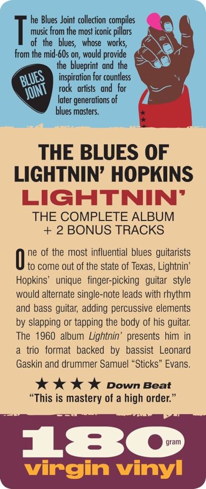 LIGHTNIN' HOPKINS - THE BLUES OF LIGHTNIN' HOPKINS (1960) - LP 180GR 2023 EDITION SIFIR PLAK