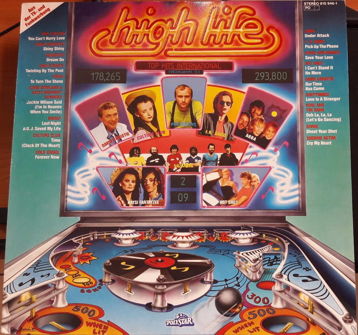 HIGH LIFE TOP HITS 1983 (PHIL COLLINS, CULTURE CLUB, ABBA..) - PLAK 2.EL