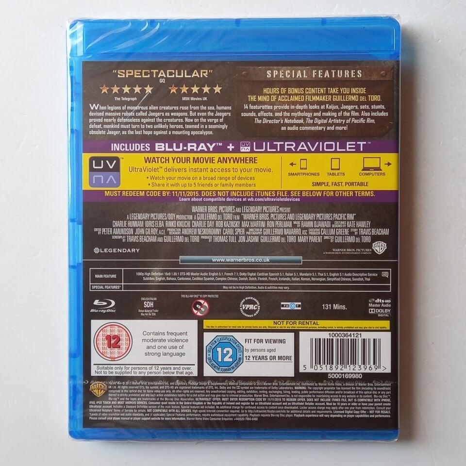 PACIFIC JIM - GUILLERMO DEL TORO, CHARLIE HUNNAM, IDRIS ELBA - BLU-RAY AMBALAJINDA SIFIR