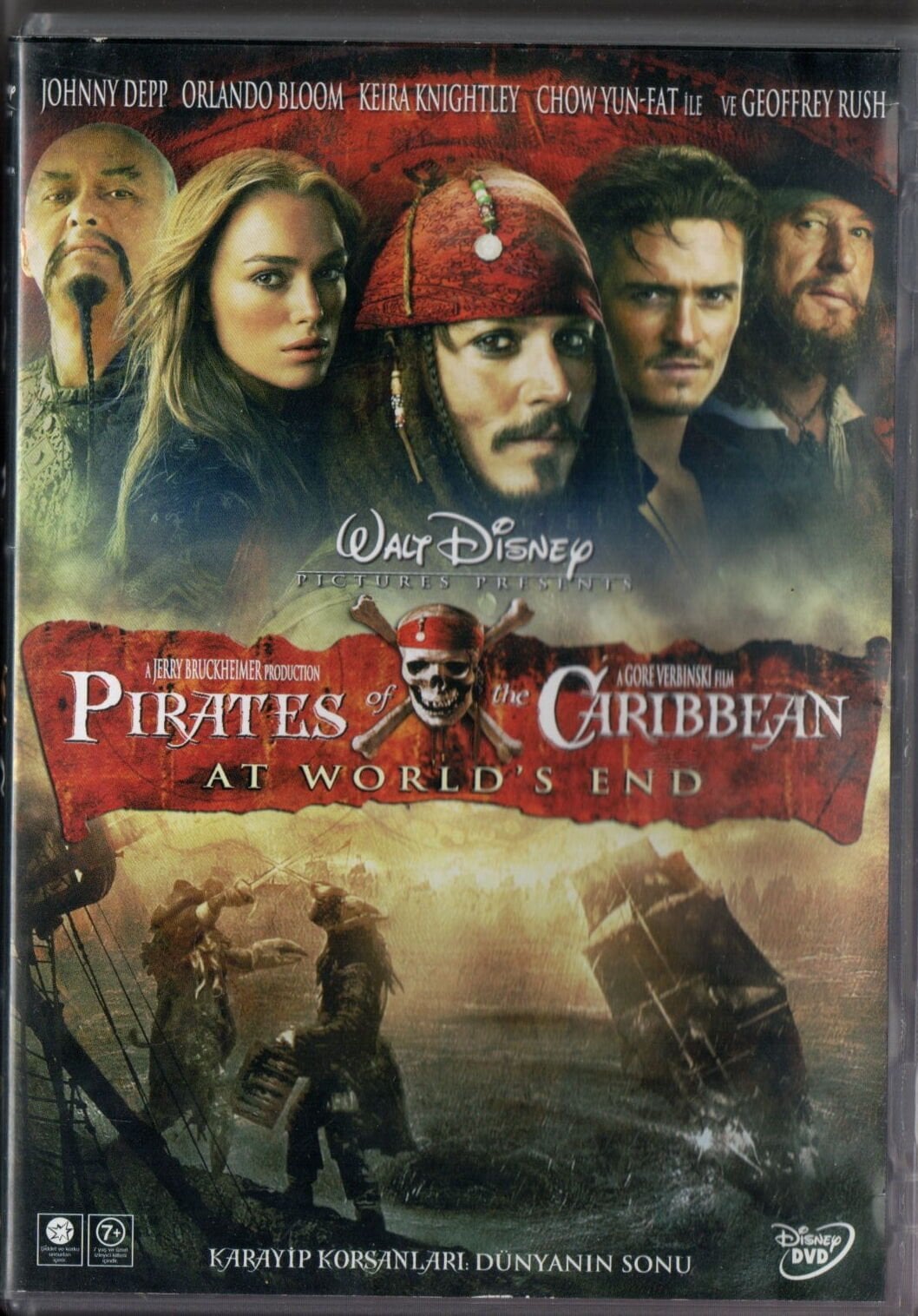 PIRATES OF THE CARIBBEAN 3 AT WORLD'S END - KARAYİP KORSANLARI 3 DÜNYANIN SONU - JOHNNY DEPP - ORLANDO BLOOM - KEIRA KNIGHTLEY - DVD 2.EL