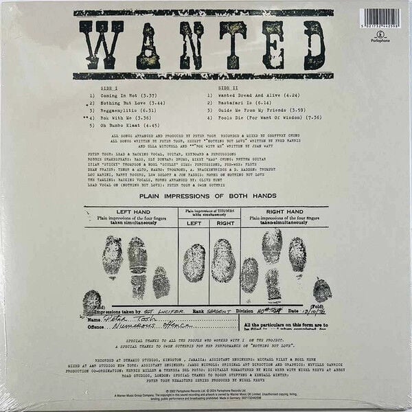 PETER TOSH - WANTED DREAD & ALIVE (1981) - LP YELLOW COLOURED 2025 EDITION SIFIR PLAK