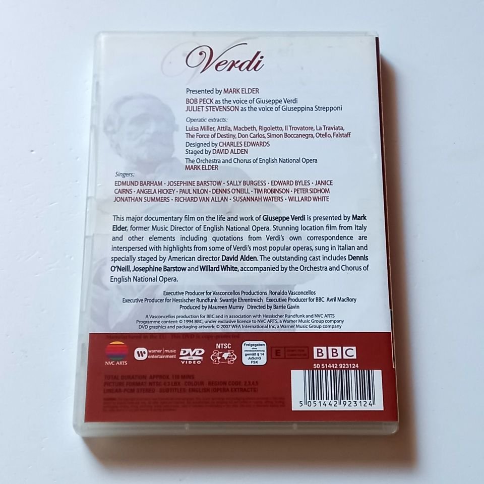 VERDI - A MAJOR FILM ON THE LIFE AND WORK OF GIUSEPPE VERDI - MARK ELDER - DVD 2.EL