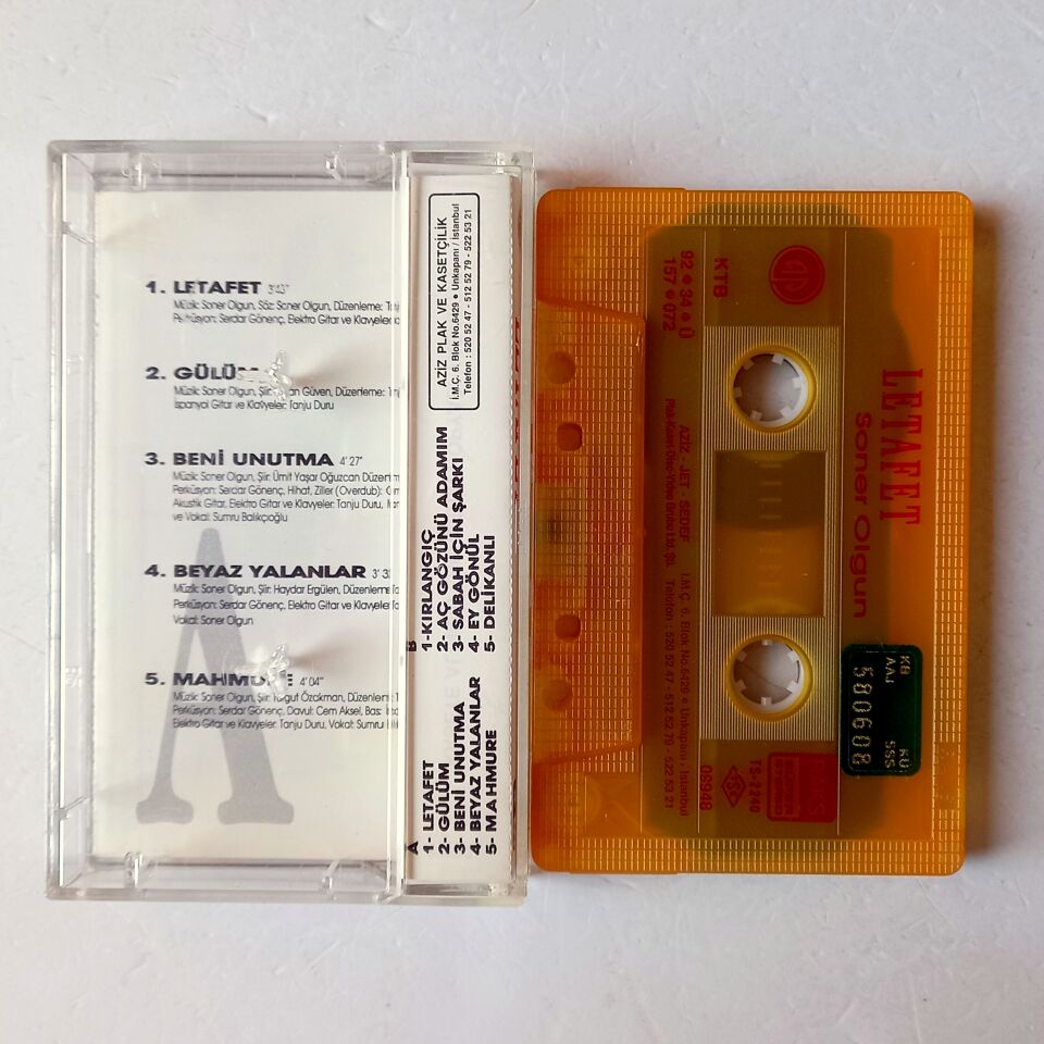SONER OLGUN - LETAFET (1992) - KASET 2.EL