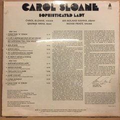 CAROL SLOANE - SOPHISTICATED LADY (1977) 1985 REISSUE SIFIR PLAK