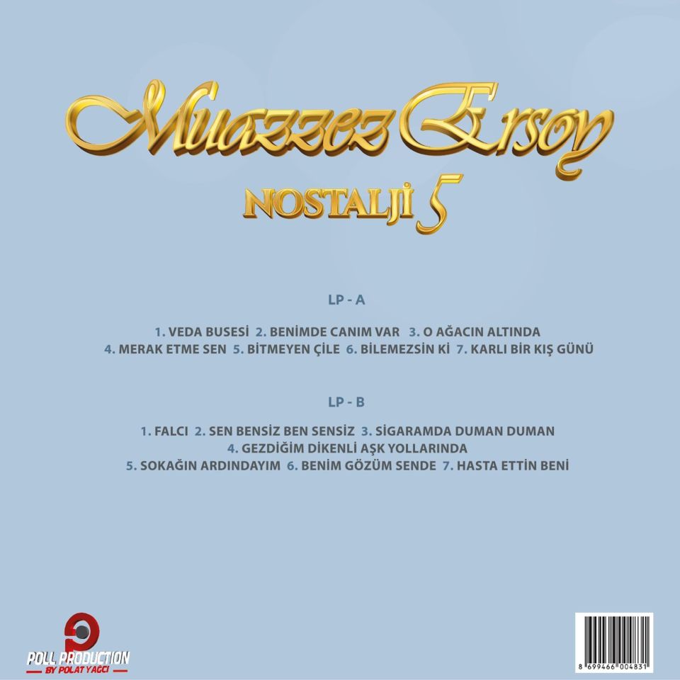 MUAZZEZ ERSOY - NOSTALJİ VOL 5 (1998) - LP 2024 BASIM SIFIR PLAK
