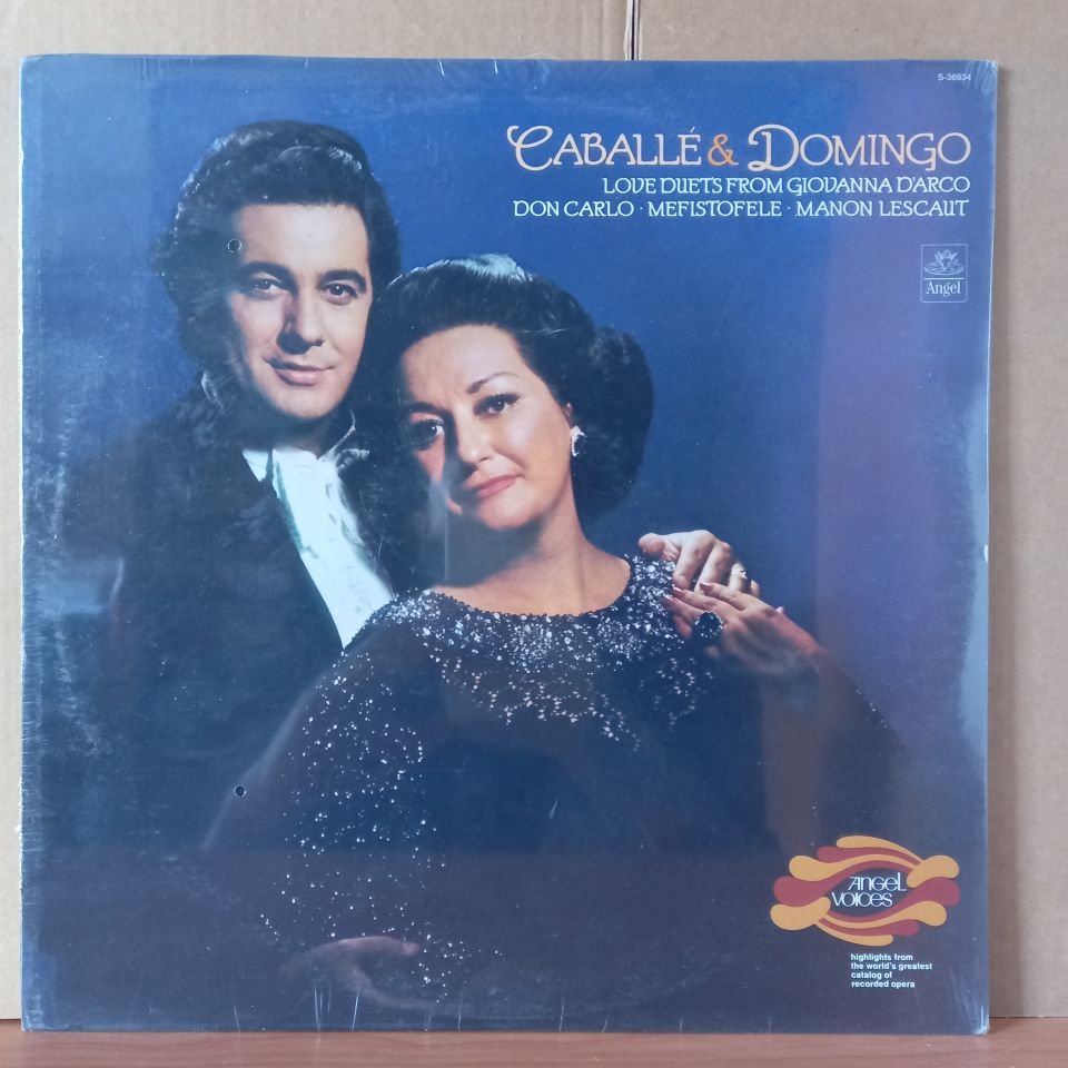 CABALLE & DOMINGO – LOVE DUETS FROM GIOVANNA D'ARCO, DON CARLO, MEFISTOFELE, MANON LESCAUT (1974) - LP DÖNEM BASKISI SIFIR PLAK