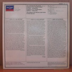 MENDELSSOHN: SYMPHONY NOS.3&4, THE ACADEMY OF ST.MARTIN-IN-THE-FIELDS, NEVILLE MARRINER (1981) - PLAK 2.EL