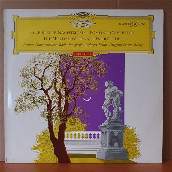 MOZART: EINE KLEINE NACHTMUSIK G-DUR KV 525 / BEETHOVEN: EGMONT-OUVERTURE OP.84 / SMETANA: DIE MOLDAU [VLTAVA] / LISZT: LES PRELUDES [SINFONISCHE DICHTUNG NR.3] / BERLINER PHILHARMONIKER, FERENC FRICSAY - LP 2.EL PLAK